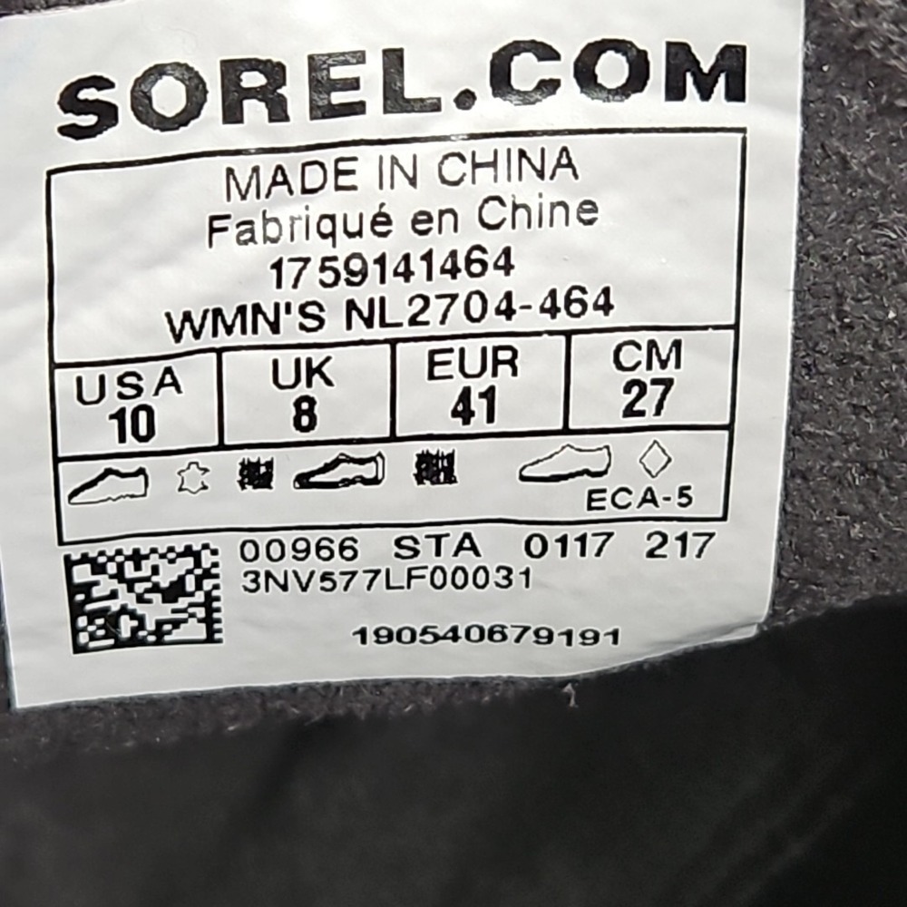 Sorel Lea Wedge Chelsea Womens 10 Blue Black Leather Ankle Boots NL2704-464 - Picture 8 of 10